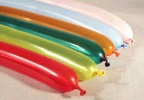 Balloons waiting to be made into animals by Richard Young the Magician